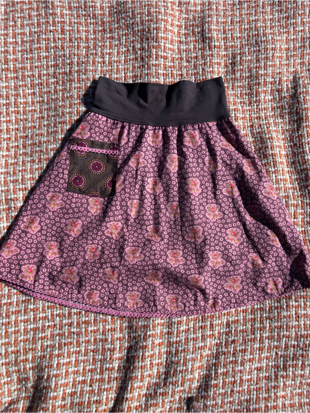 Boutique cotton patchwork paisley fairy skirt